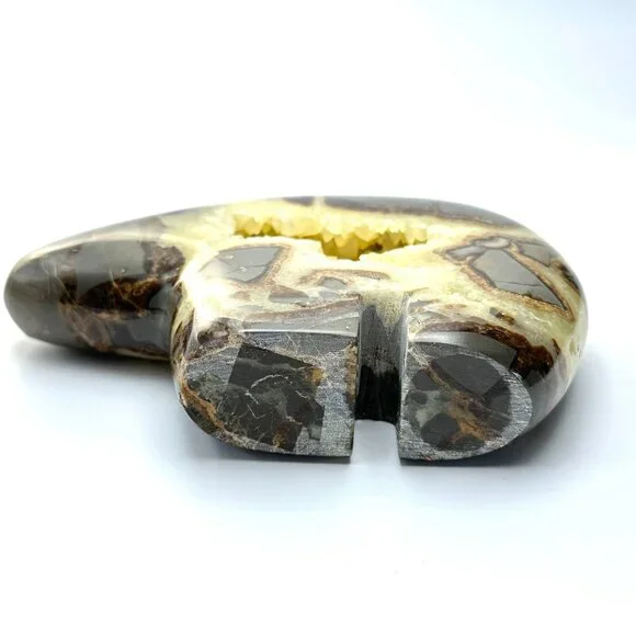 Septarian Bear Nodule Carving with Crystal Geode Center—AKA Dragon Stone —EUC